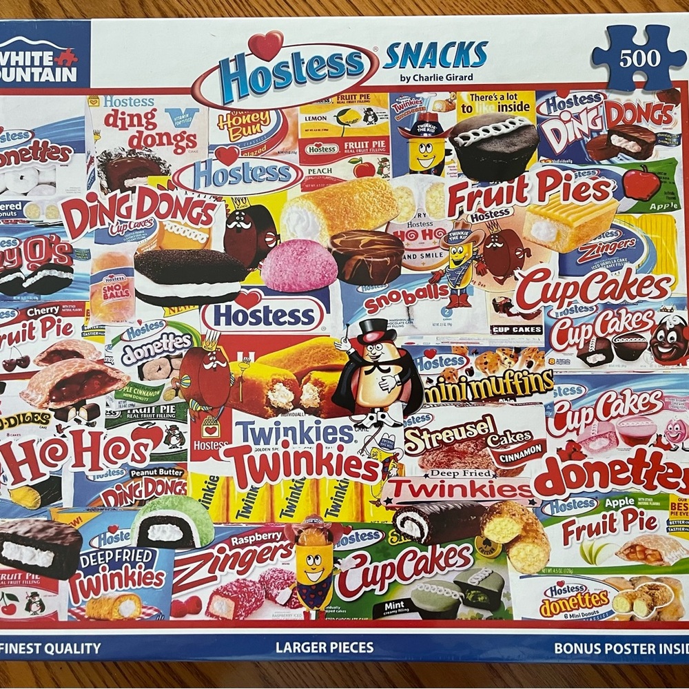 White Mountain Hostess Snacks Puzzle - Red, Yellow, Blue